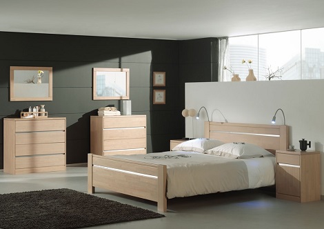 Novara bed, slaapkamer, hout ,Hevea, beits naturel,commode,laden,van Houdt